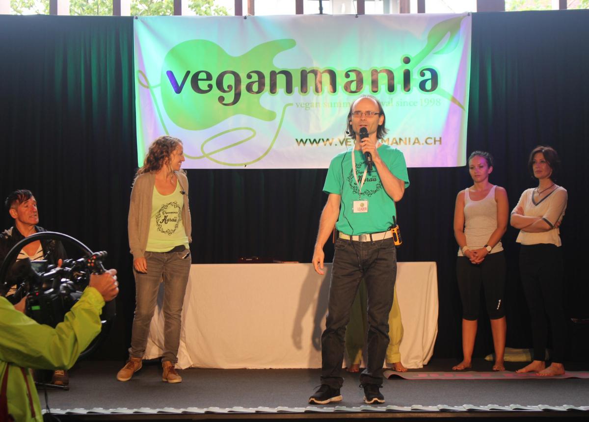 Eröffnung der Veganmania durch Swissveg-Präsident Renato Pichler